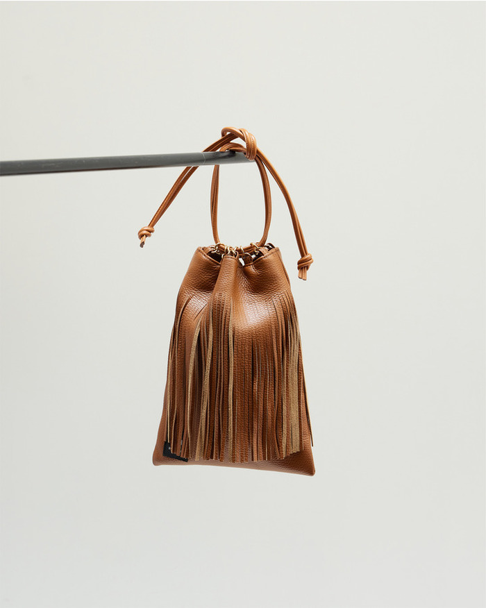 LEATHER FRINGE POUCH 詳細画像 BROWN 1