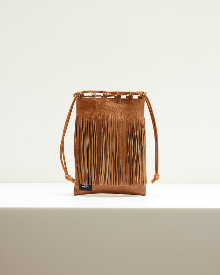 LEATHER FRINGE POUCH 詳細画像 BROWN 2