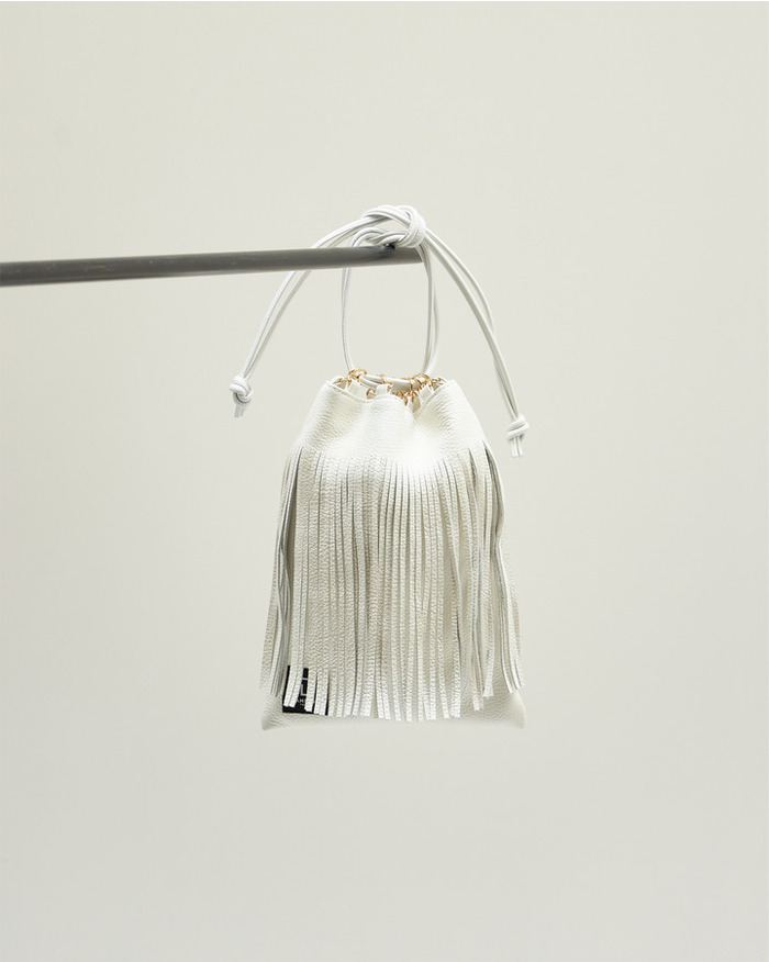 LEATHER FRINGE POUCH 詳細画像 WHITE 1