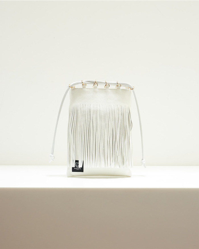 LEATHER FRINGE POUCH 詳細画像 WHITE 2