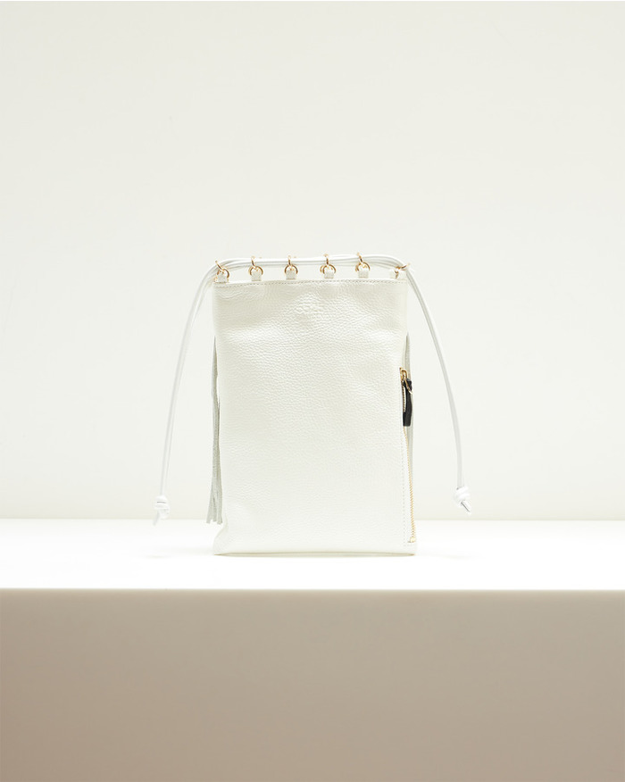 LEATHER FRINGE POUCH 詳細画像 WHITE 3