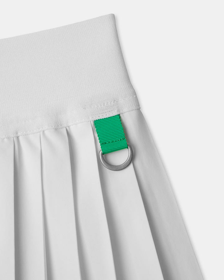 【5525 × MAICHI】STRETCH PLEATS SKIRT 詳細画像 WHITE 4