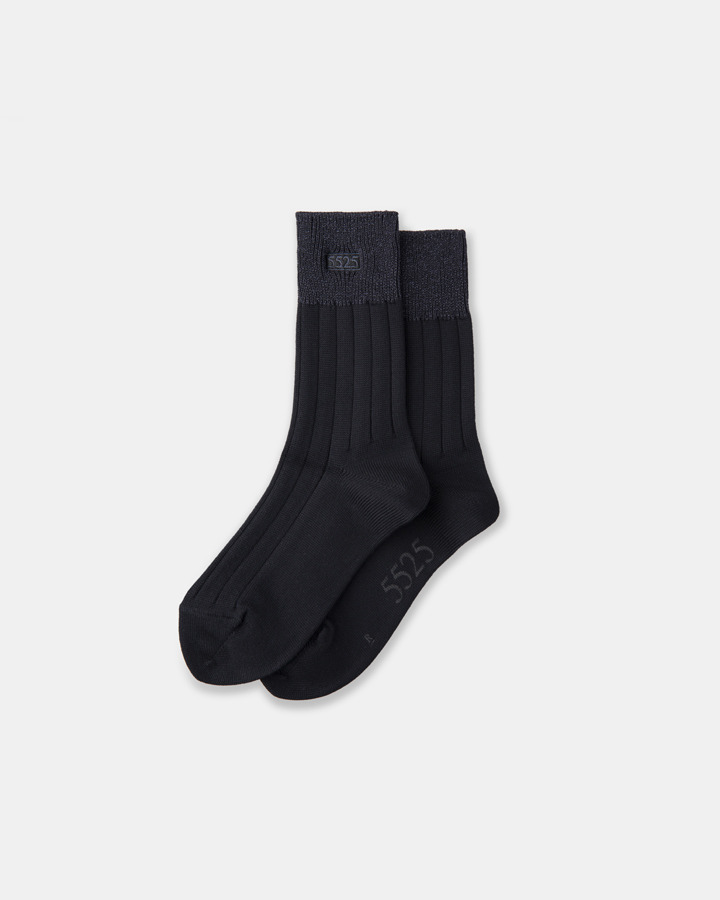 【WOMEN'S】5525 LOGO SOCKS 詳細画像 BLACK 1